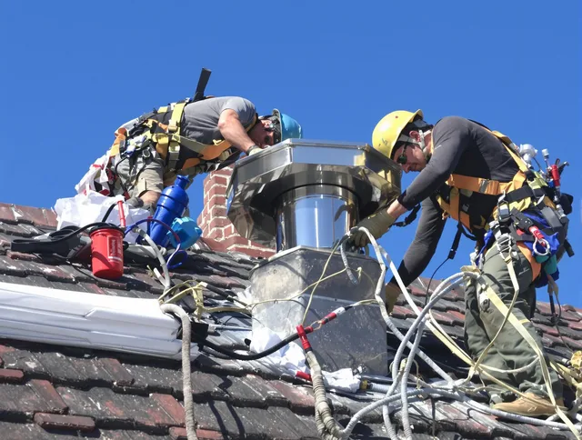 Protective chimney cap installed by Wethersfield Chimney Sweep in Wethersfield, CT