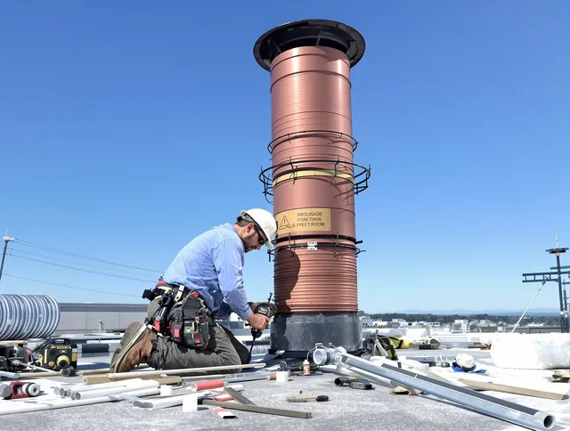 Installed chimney liner by Wethersfield Chimney Sweep in Wethersfield, CT