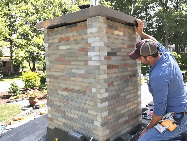 Wethersfield Chimney Sweep completing a modern chimney remodel in Wethersfield, CT