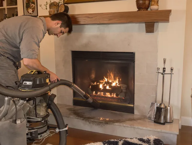Routine fireplace upkeep by Wethersfield Chimney Sweep in Wethersfield, CT