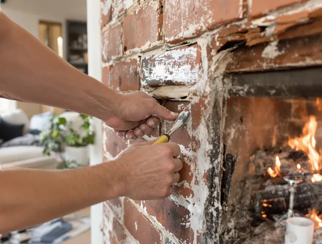 Routine fireplace repair by Wethersfield Chimney Sweep in Wethersfield, CT